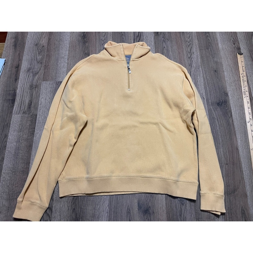 Paradise Collection Sweater, Women's Size Medium, Yellow, Pullover, 1/4 Zip